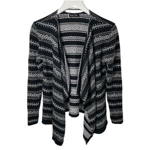 Volcom Black and White Patterned Cardigan, XS/S